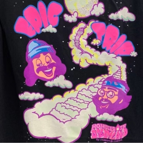 Cheech and Chong EPIC TRIP graphic Tee Large - Picture 2 of 2